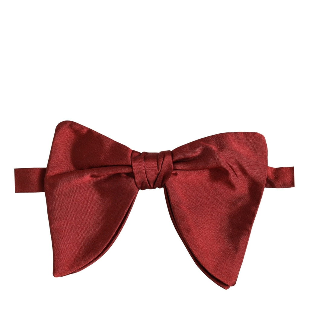 Dolce & Gabbana Men Red 100% Silk Adjustable Neck Papillon Bow Tie