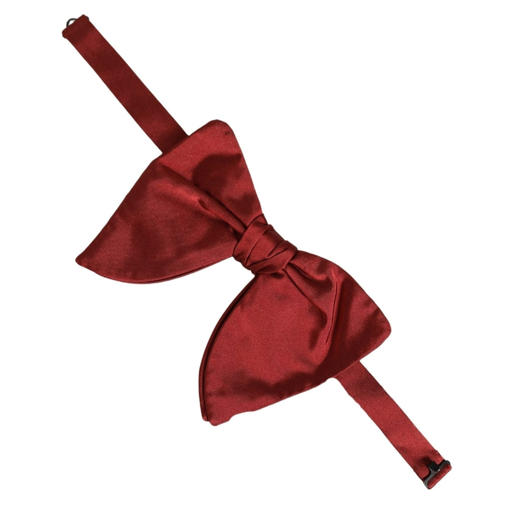 Dolce & Gabbana Men Red 100% Silk Adjustable Neck Papillon Bow Tie