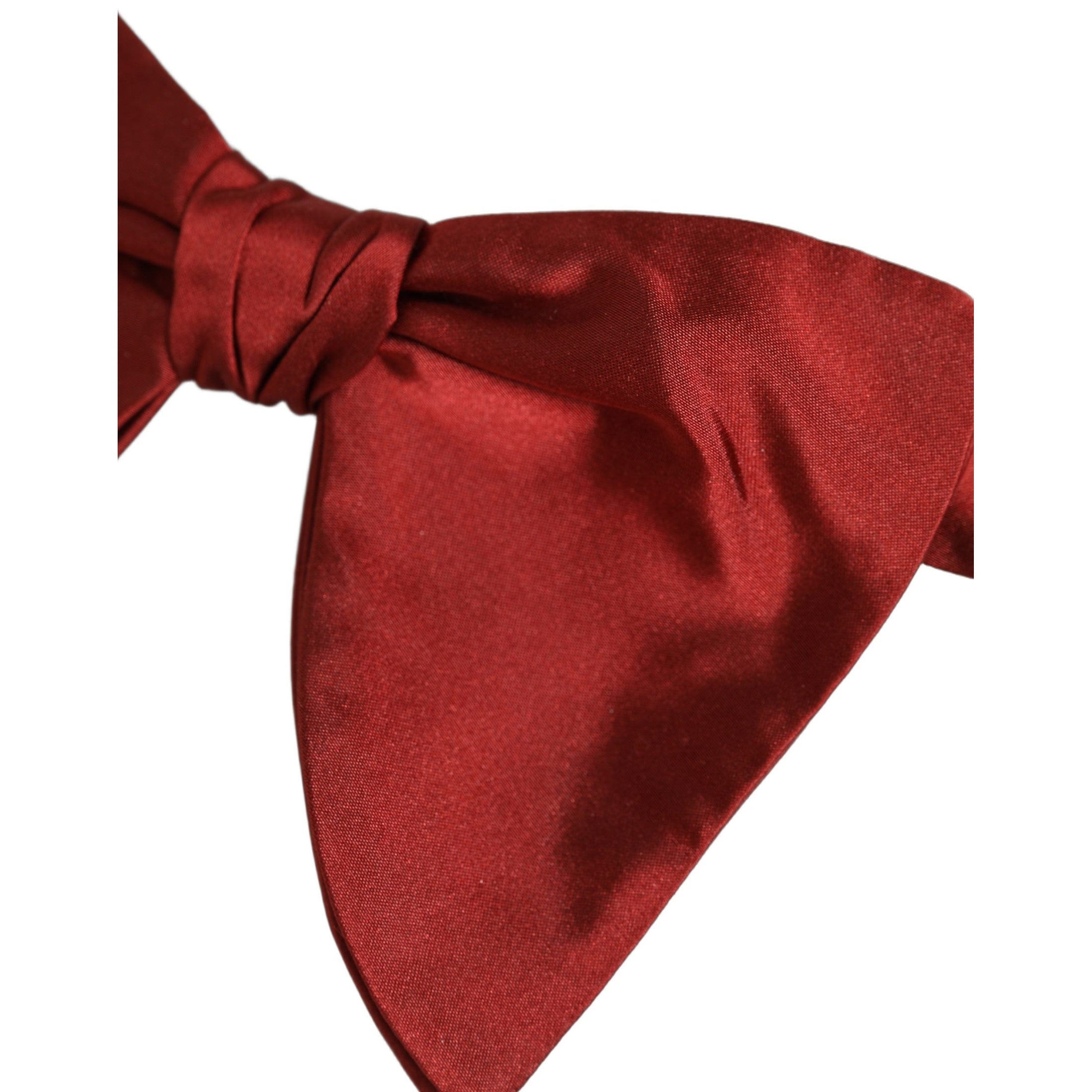 Dolce & Gabbana Men Red 100% Silk Adjustable Neck Papillon Bow Tie