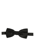 Dolce & Gabbana Men Black White PolkaDot Adjustable Bow Tie