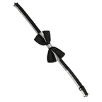 Dolce & Gabbana Black Silver 100% Silk Adjustable Neck Papillon Bow Tie