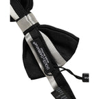 Dolce & Gabbana Black Silver 100% Silk Adjustable Neck Papillon Bow Tie