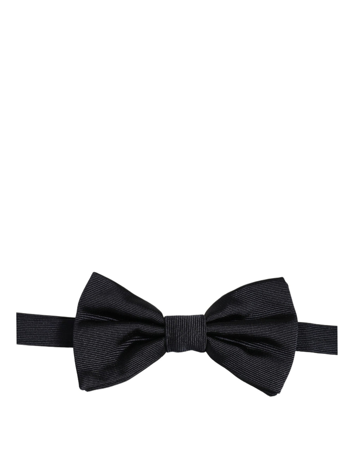 Dolce & Gabbana Men Black 100% Silk Adjustable Neck Papillon Bow Tie