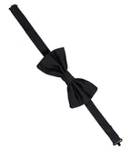 Dolce & Gabbana Men Black 100% Silk Adjustable Neck Papillon Bow Tie