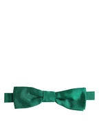Dolce & Gabbana Men Green 100% Silk Adjustable Neck Papillon Bow Tie