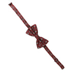 Dolce & Gabbana Men Bordeaux Floral Adjustable Neck Papillon Bow Tie