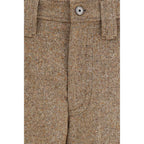 Brunello Cucinelli Beige Wool Oves Aries Casual Pants