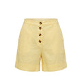 Trussardi Jeans Yellow Flax Women Shorts
