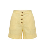 Trussardi Jeans Yellow Flax Women Shorts