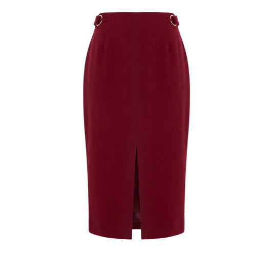 Trussardi Jeans Red Polyester Women Skirt