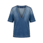 Trussardi Jeans Blue Cotton Women Shirt