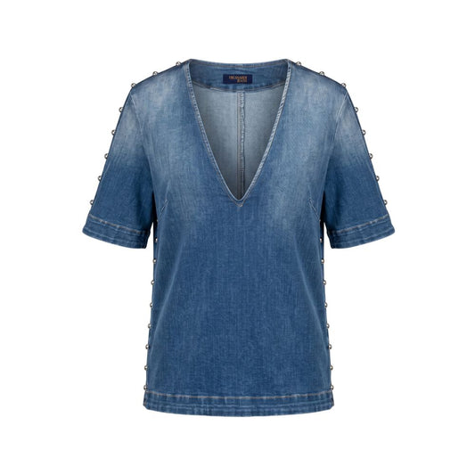 Trussardi Jeans Blue Cotton Women Shirt