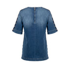 Trussardi Jeans Blue Cotton Women Shirt