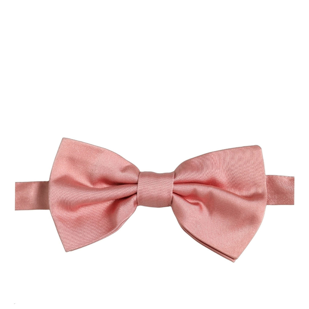 Dolce & Gabbana Men Light Pink 100% Silk Adjustable Neck Papillon Bow Tie