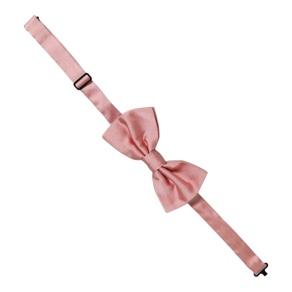 Dolce & Gabbana Men Light Pink 100% Silk Adjustable Neck Papillon Bow Tie