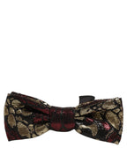 Dolce & Gabbana Multicolor Floral Jacquard Adjustable Neck Papillon Bow Tie