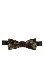 Dolce & Gabbana Multicolor Floral Jacquard Adjustable Neck Papillon Bow Tie