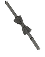 Dolce & Gabbana Men Gray Silk Patterned Adjustable Neck Papillon Bow Tie