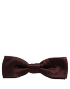 Dolce & Gabbana Men Brown 100% Silk Adjustable Neck Papillon Bow Tie