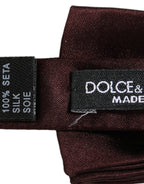 Dolce & Gabbana Men Brown 100% Silk Adjustable Neck Papillon Bow Tie
