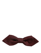 Dolce & Gabbana Men Red Silk Fantasy Adjustable Neck Papillon Bow Tie