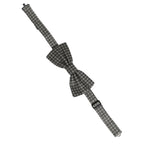 Dolce & Gabbana Men Gray Silk Patterned Adjustable Neck Papillon Bow Tie