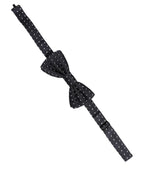 Dolce & Gabbana Black White Polka Dot Adjustable Neck Papillon Bow Tie