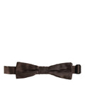 Dolce & Gabbana Men Brown 100% Silk Adjustable Neck Papillon Bow Tie