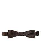 Dolce & Gabbana Men Brown 100% Silk Adjustable Neck Papillon Bow Tie