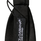 Dolce & Gabbana Men Black 100% Silk Adjustable Neck Papillon Bow Tie