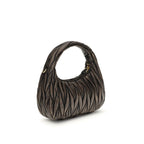 Miu Miu Brown Calf Leather Bos Taurus Shoulder Bag