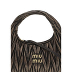 Miu Miu Brown Calf Leather Bos Taurus Shoulder Bag