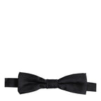Dolce & Gabbana Men Black 100% Silk Adjustable Neck Papillon Bow Tie