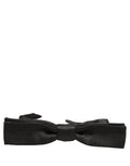 Dolce & Gabbana Men Black 100% Silk Adjustable Neck Papillon Bow Tie