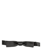 Dolce & Gabbana Men Black 100% Silk Adjustable Neck Papillon Bow Tie
