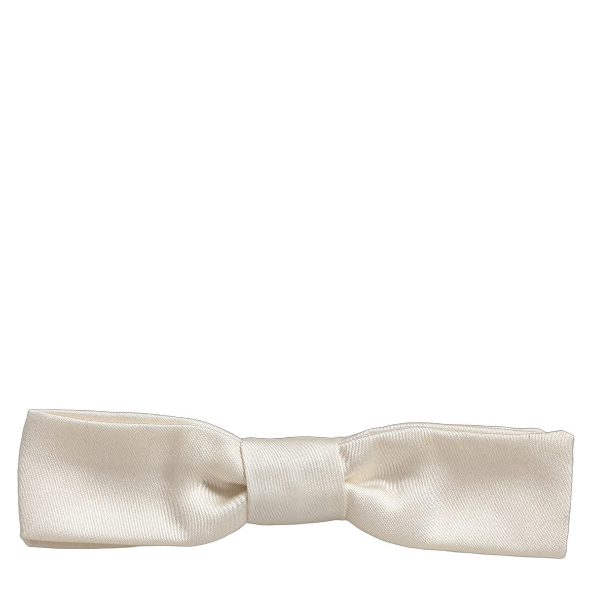 Dolce & Gabbana Men White 100% Silk Adjustable Neck Papillon Bow Tie