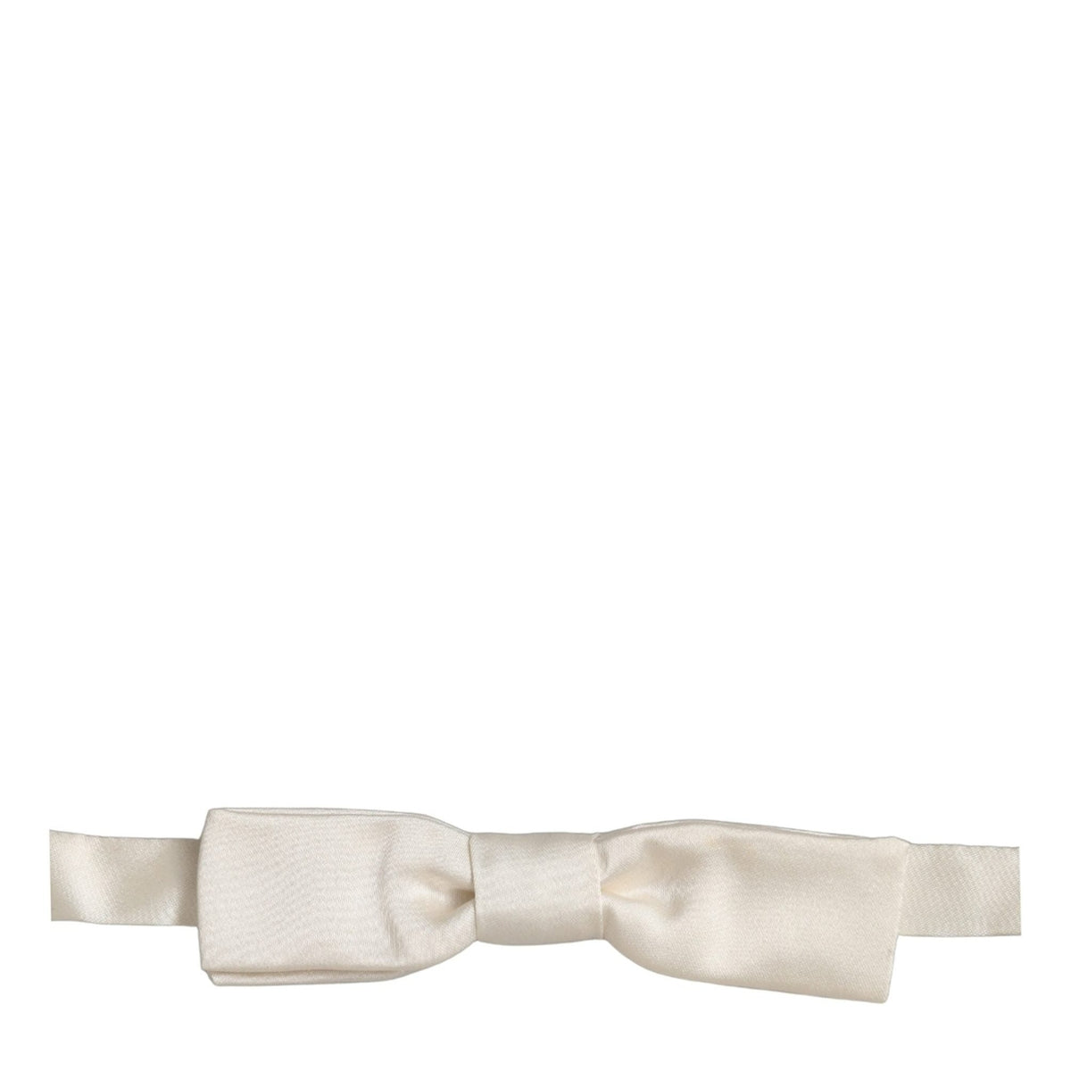 Dolce & Gabbana Men White 100% Silk Adjustable Neck Papillon Bow Tie