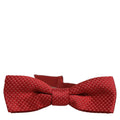 Dolce & Gabbana Men Red Polka Dot Silk Adjustable Neck Papillon Bow Tie