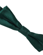 Dolce & Gabbana Men Green 100% Silk Adjustable Neck Papillon Bow Tie