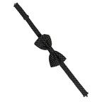 Dolce & Gabbana Men Black Patterned Adjustable Neck Papillon Bow Tie
