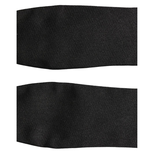 Dolce & Gabbana Men Black 100% Silk Adjustable Neck Papillon Bow Tie