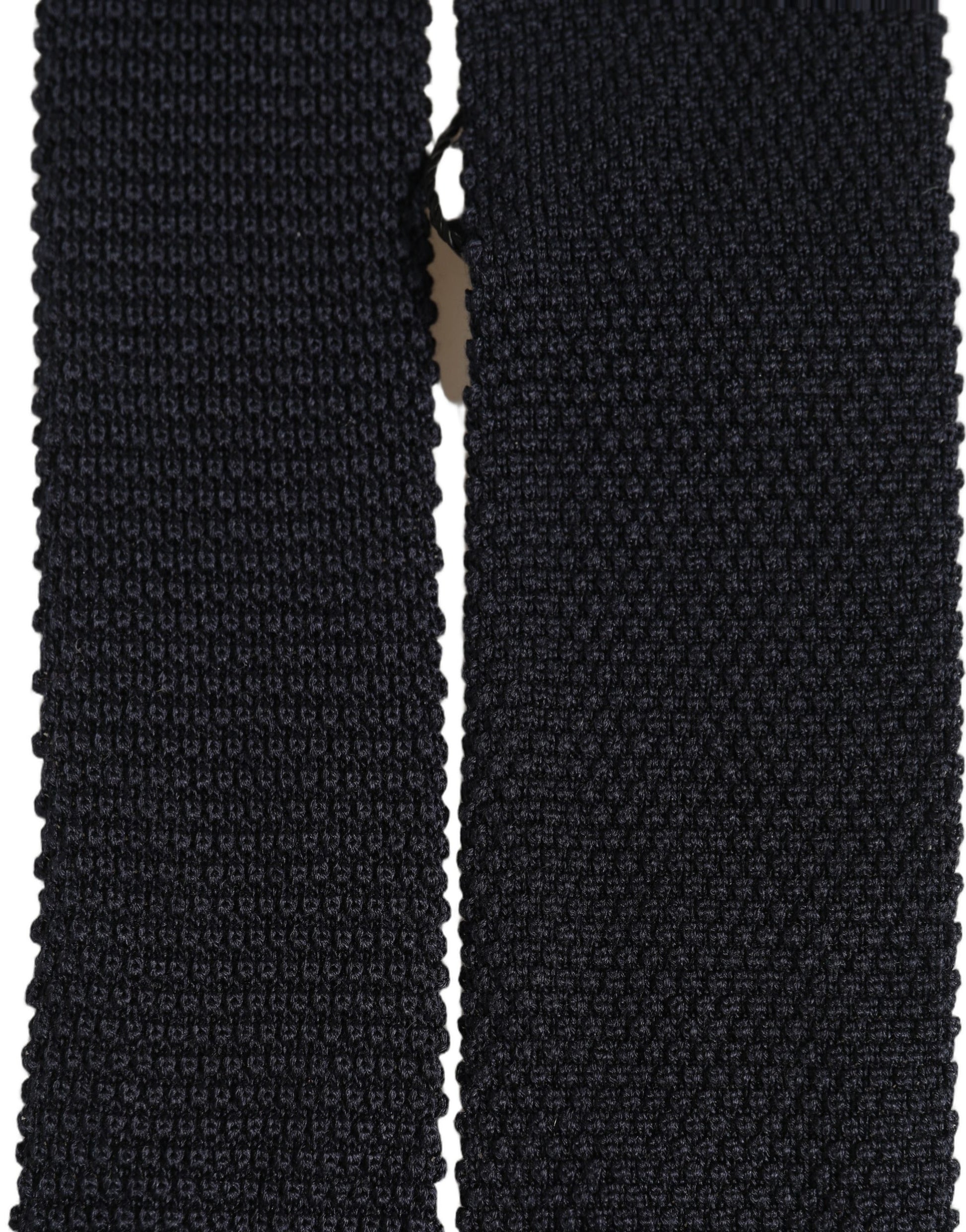 Dolce & Gabbana Men Black 100% Silk Adjustable Men Tied Necktie Tie