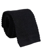 Dolce & Gabbana Men Black 100% Silk Adjustable Men Tied Necktie Tie