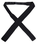 Dark blue Dolce & Gabbana men's silk adjustable necktie with a classic tied knot, showcasing luxurious 100% silk fabric.