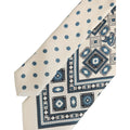 Dolce & Gabbana Men Off White Blue Geometric Adjustable Tied Necktie Tie