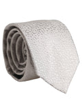Gray silk textured men's necktie by Dolce & Gabbana with adjustable tie and subtle pattern, suitable for formal occasions.