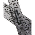 Dolce & Gabbana Men Gray Leaf Pattern Silk Adjustable Tied Necktie Tie