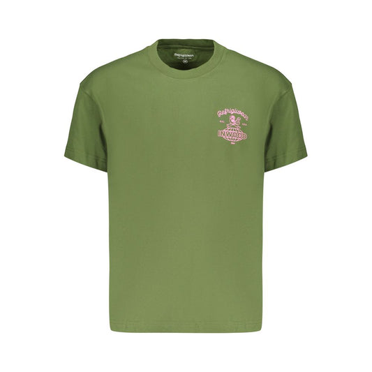Refrigiwear Green Cotton Men's T-Shirt Refrigiwear