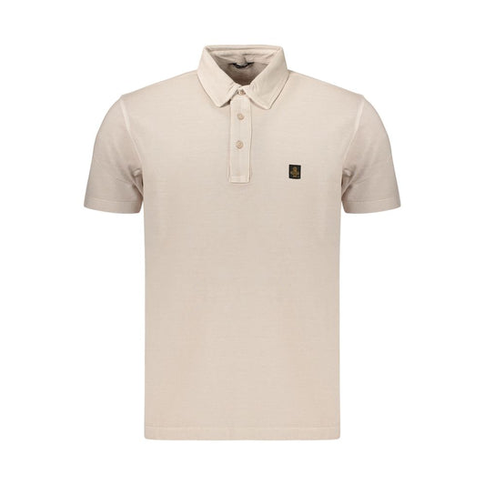 Refrigiwear Beige Cotton Men's Polo Shirt Refrigiwear