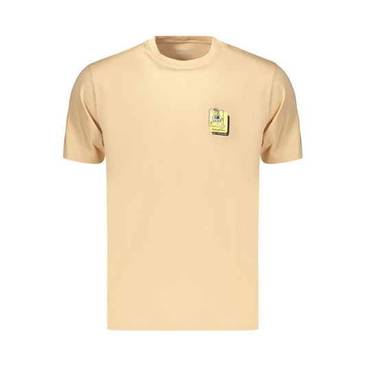 Refrigiwear Beige Cotton Men's T Shirt Refrigiwear